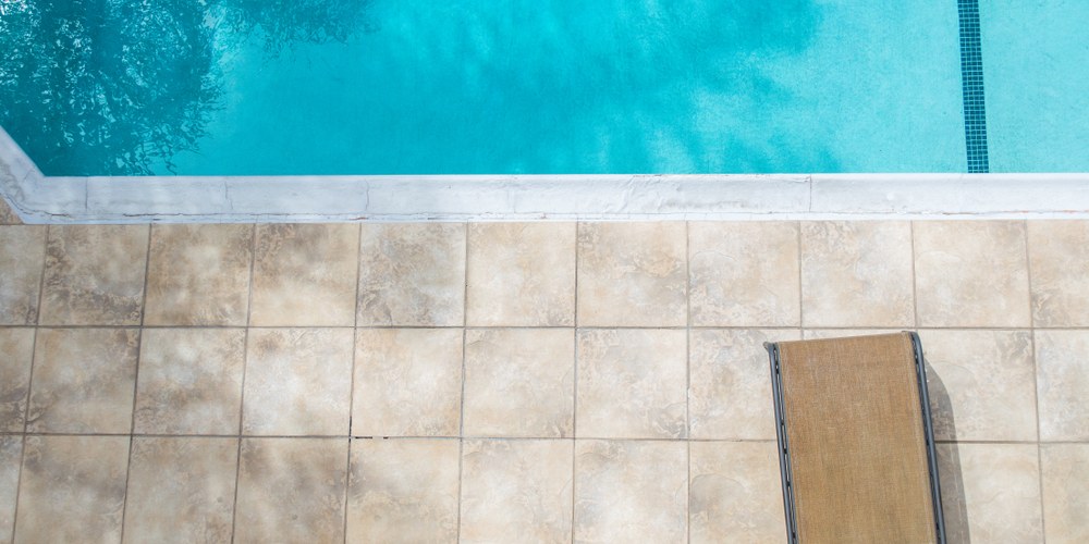 tiles around a pool