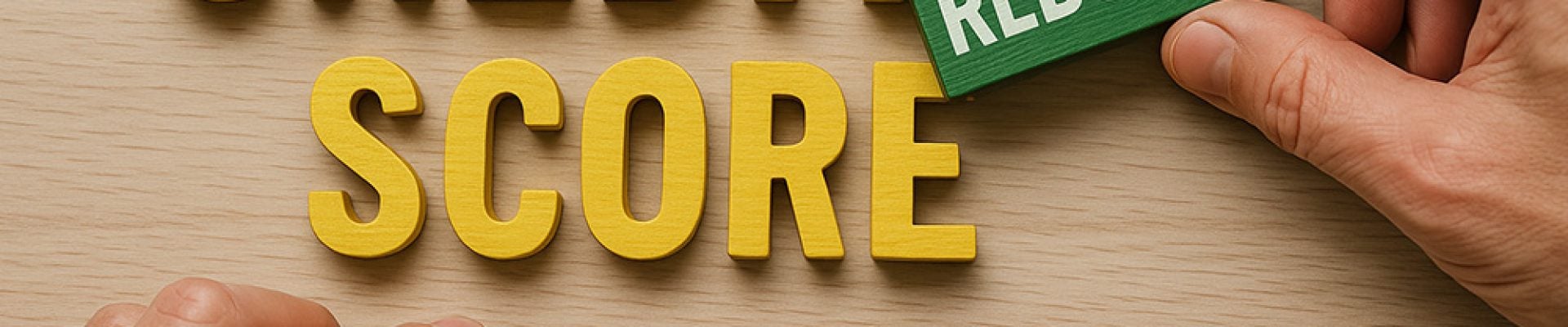 credit score words with a 'rebuilding' block being placed